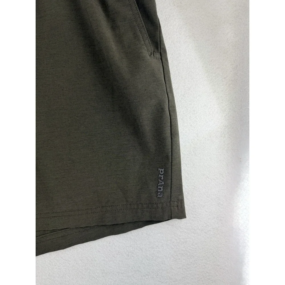prAna Performance Slope Shorts Mens‎ XXL Green Quick Dry Elastic Waist 1963681
